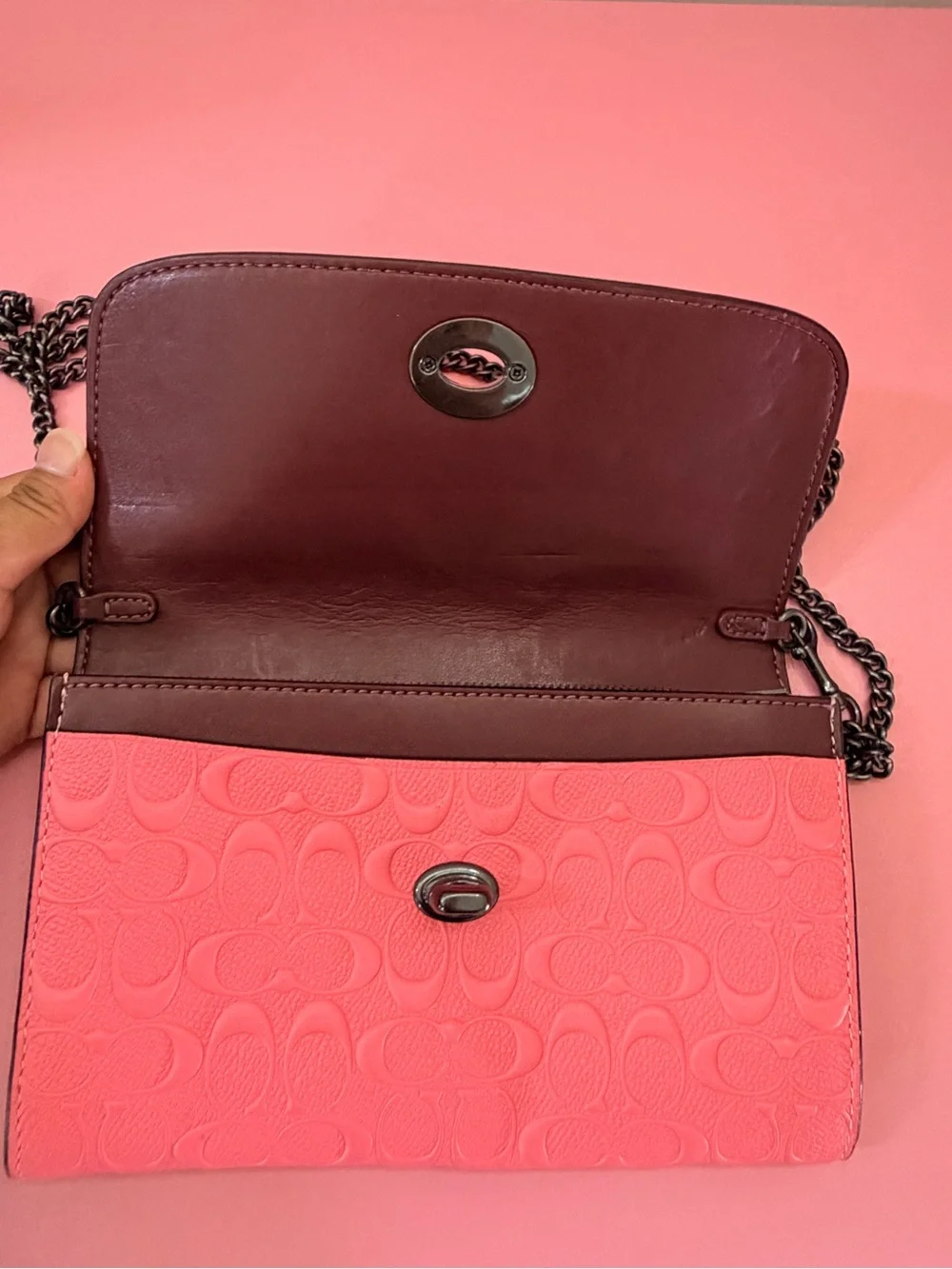 Coach Salmon/Pink Crossbody Bag